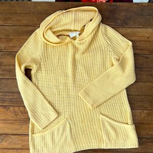 St John Sport hooded sweater yellow beach pool